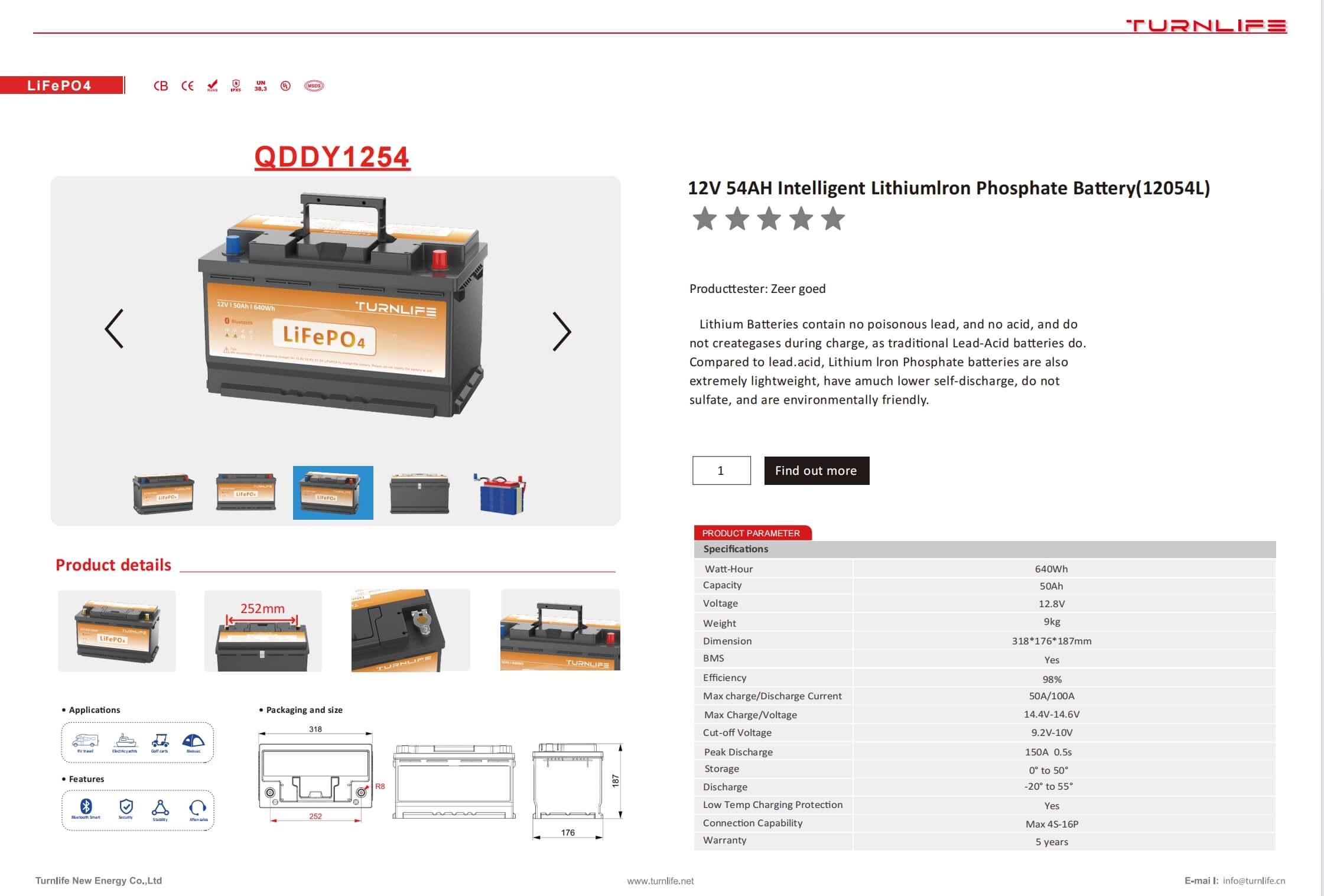 E-Scooter Battery – ND1 Li-ion Battery 7.8kg 190x150x250mm for Electric Scooter Power Solutions