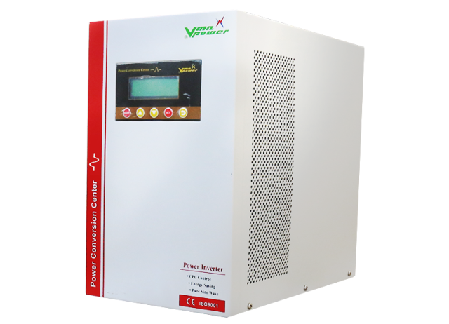 Inverter with Charger 3000W-4000W-5000W-Power Sun-V Pure Sine Wave High Efficiency Energy Saving Low Self-Consumption Below 1.2A for Air Conditioners Refrigerators Water Pumps