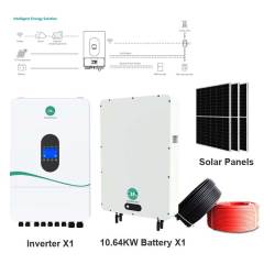 10KW On/Off Grid Hybrid Solar Power System 10.64KWh Battery for Residential and Commercial Energy Storage Donnergy