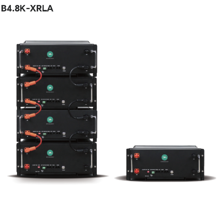 4.8kWh 100Ah 51.2VDC Rached Battery High-Density LiFePO4 Long Cycle Life 6000 Cycles Rack-Mounted Energy Storage System