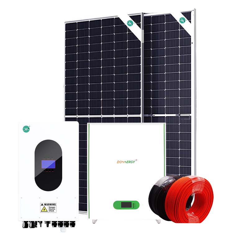 3.6KW On/Off Grid Hybrid Solar Power System with 5KWh Battery Multiple Operating Modes MPPT Charger Built-in High Efficiency 97.8% Solar Energy Storage System for Small Fishpond Orchard and Breeding Base Applications Donnergy