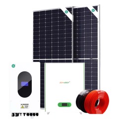 3.6KW On/Off Grid Hybrid Solar Power System with 5KWh Battery Multiple Operating Modes MPPT Charger Built-in High Efficiency 97.8% Solar Energy Storage System for Small Fishpond Orchard and Breeding Base Applications Donnergy
