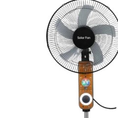 Solar Standing Fan Rechargeable 16inch 25W Polycrystalline Silicon Panel 15000mAh Battery Home & Outdoor Use KQ-FV268