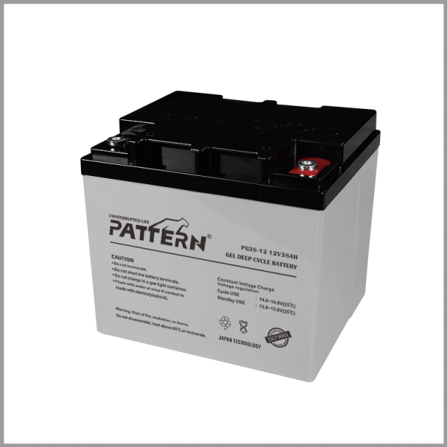 GEL Battery PG38-12 12V 38AH Deep Cycle High Temperature Resistant for Solar Wind Power Systems