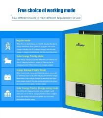 6000W Off-Grid Solar Inverter with 60A MPPT Charger 48VDC 220V/230VAC 50/60Hz for Home and Small Business Energy Storage Prostar