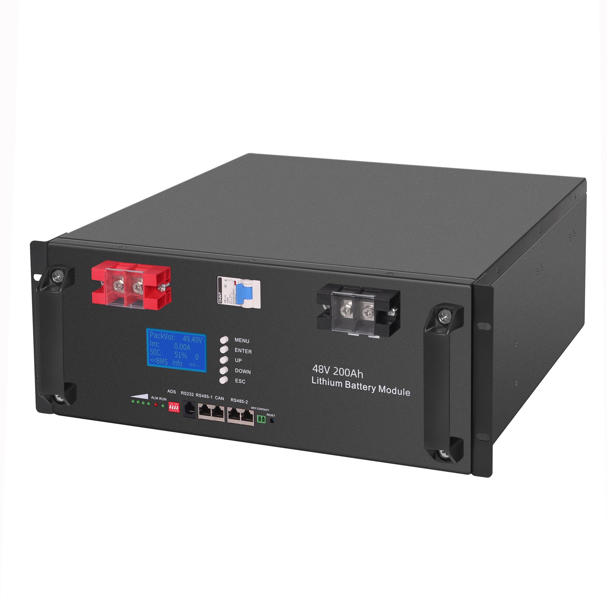 48V 200Ah LiFePO4 Battery Rack Mount High-Density Energy Storage for Solar Power Systems