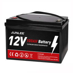 LiFePO4 Battery 12V 100Ah High Current Waterproof for RV Marine Solar Storage