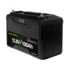 12V 100Ah Lithium Ion Battery 1.28KWh Waterproof Portable Rechargeable LiFePo4 Battery for Home Outdoor RV Marine Applications