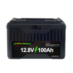 12V 100Ah Lithium Ion Battery 1.28KWh Waterproof Portable Rechargeable LiFePo4 Battery for Home Outdoor RV Marine Applications