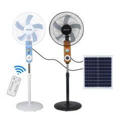 Solar Standing Fan Rechargeable 16inch 25W Polycrystalline Silicon Panel 15000mAh Battery Home & Outdoor Use KQ-FV268