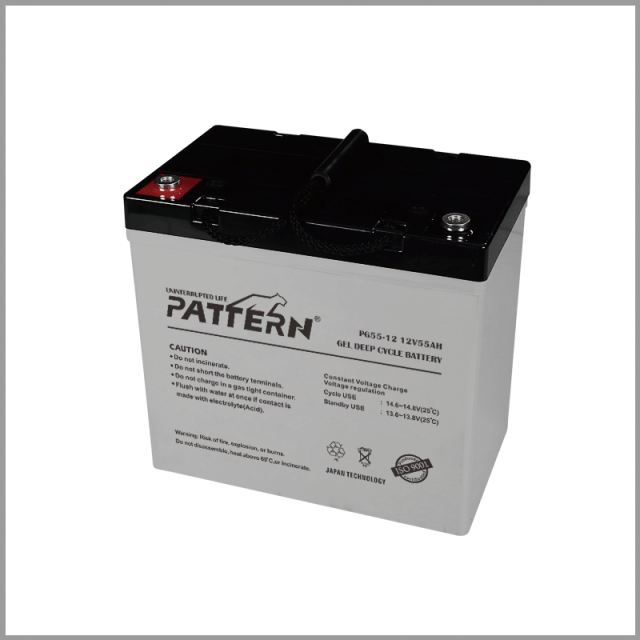 GEL Battery PG55-12 12V 55AH Deep Cycle High Temperature Resistant for Solar Wind Power Systems