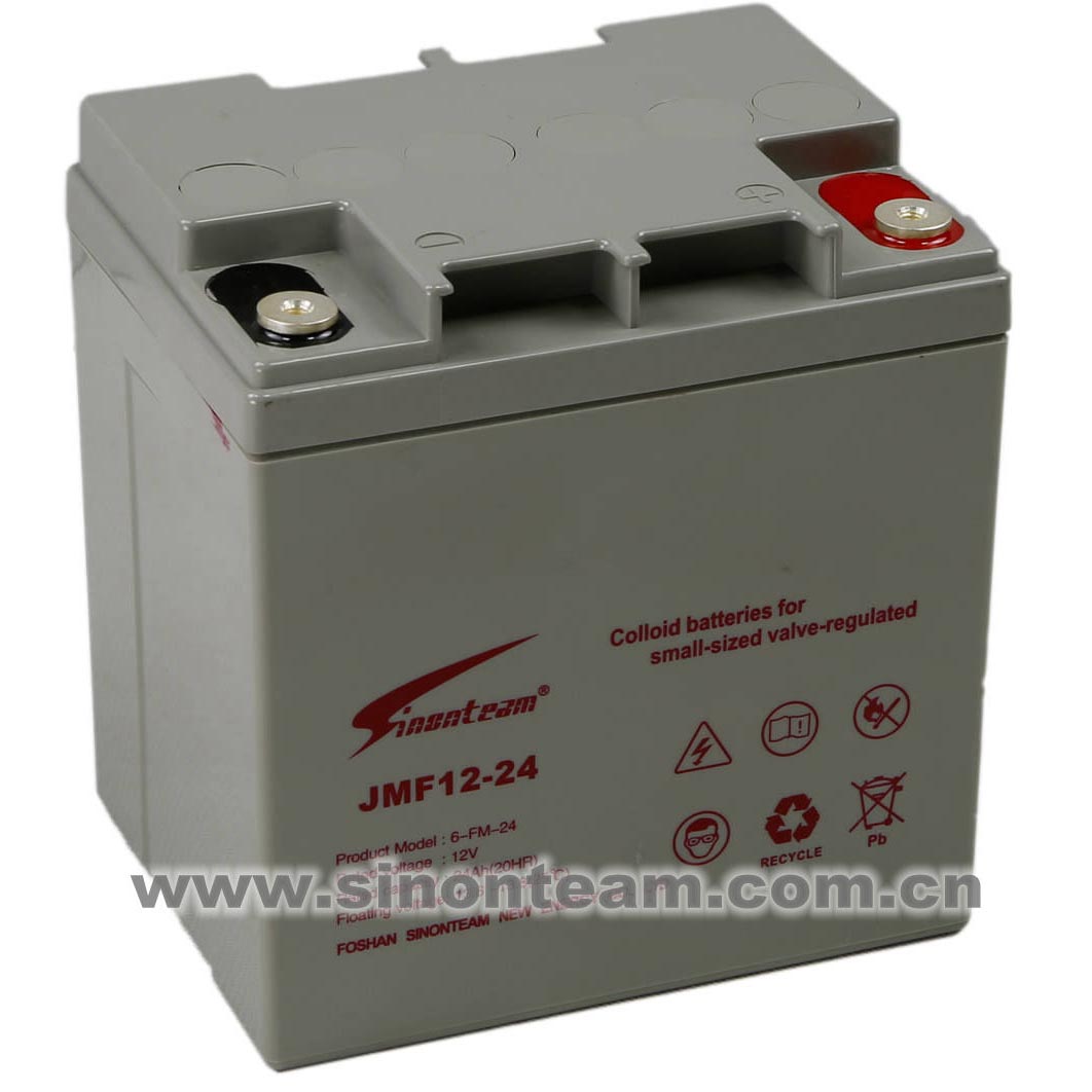 JMF12-24 12V 24Ah Sealed Valve Regulated Lead Acid Battery for UPS Power Systems Sinonteam