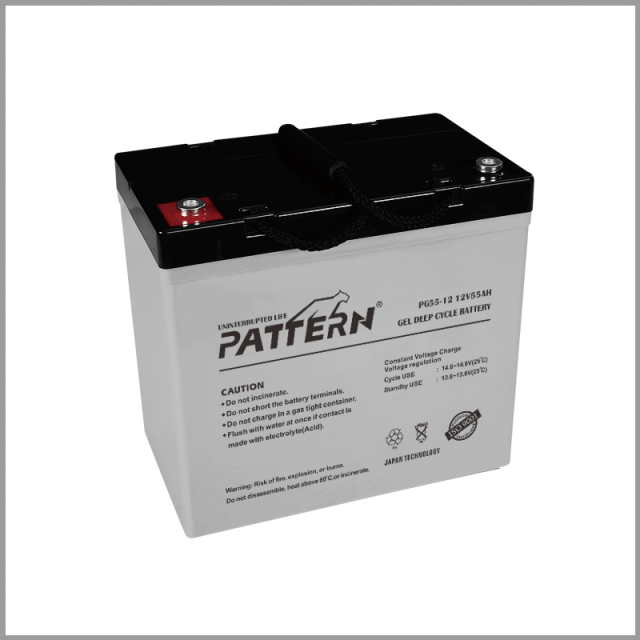 GEL Battery PG55-12 12V 55AH Deep Cycle High Temperature Resistant for Solar Wind Power Systems