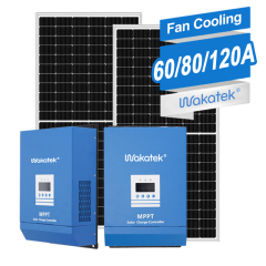 MPPT Charge Controller 60/80/120A with Fan Cooling Design for Solar Energy Systems wakatek