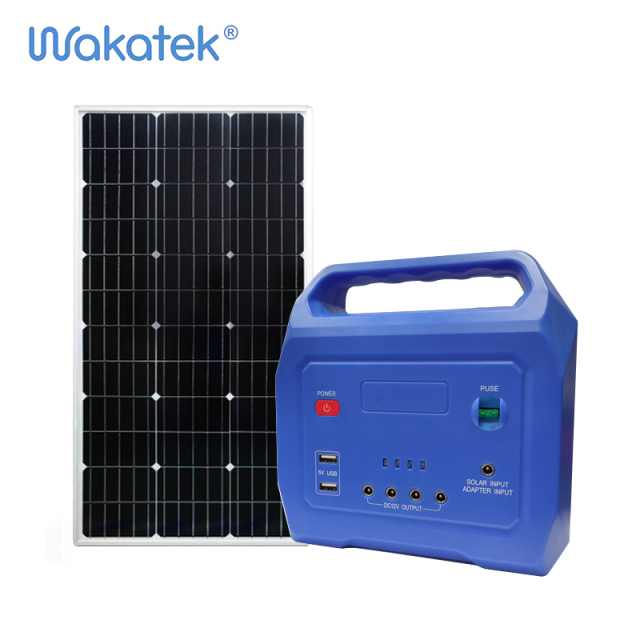 Portable Solar Power Station 500W 12V Pure Sine Wave Off-Grid Camping System Wakatek