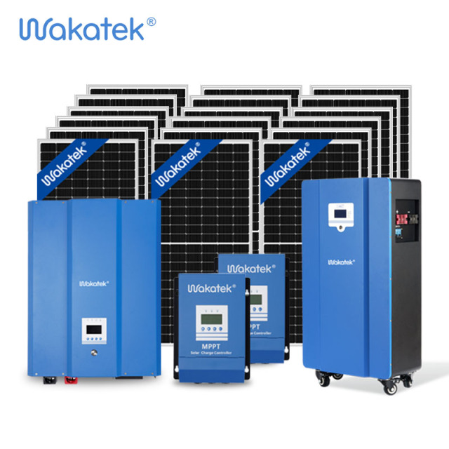 Wakatek 5kVA-15kWh Solar Power System with Lithium Batteries 48V LiFePO4 MPPT Inverter Off-Grid Home & Commercial Use