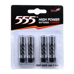 AA Heavy Duty Carbon Zinc Battery 1.5V Long-Durability Good-Property Leak-Proof for Household Devices 555