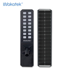 Solar Street Light All in One 160W Mono A+ Panel LiFePO4 Battery Outdoor Lighting Wakatek