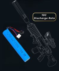 3S 11.1V 2000mAh Li-Ion Battery High Discharge Rate 10C for Electric Water Gel Ball Blaster Pistol Joypo
