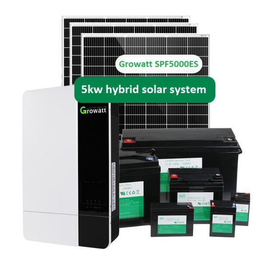SPFes 5kw Hybrid Inverter WiFi Solar System Kit with Lithium Battery BMS for Off-Grid Home Power Supply