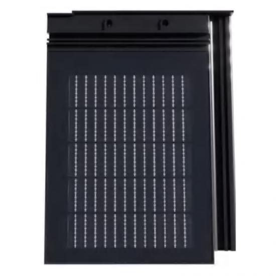 One piece style solar roof tile 12W BIPV monocrystalline PV module for building-integrated photovoltaic roofing applications