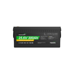 LiFePO4 Battery 25.6V 300Ah High-Capacity Long-Life Cycle for Solar Storage and RV Use