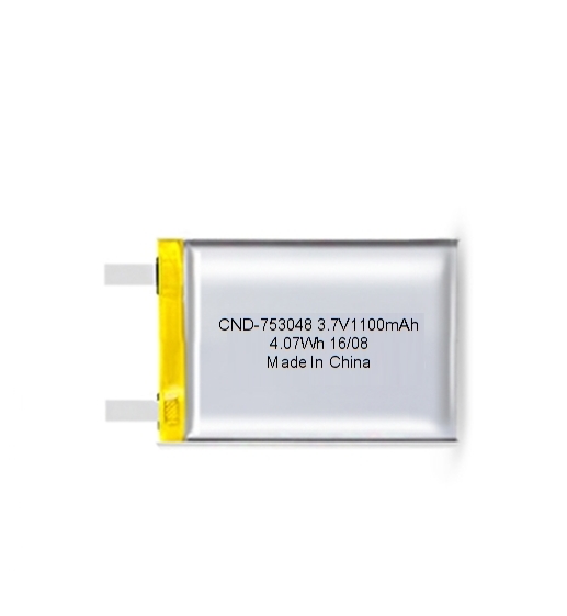 CND-753048PL-L 3.7V 1100mAh Low Temperature Lithium Polymer Battery for Cold Environment Applications