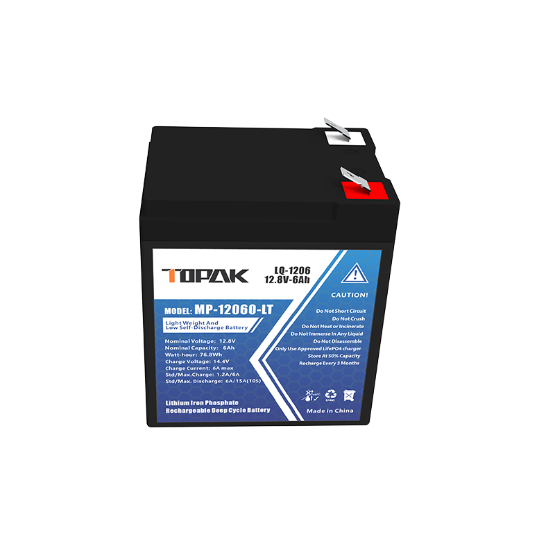 12.8V 6Ah LiFePO4 Battery 10A Max Discharge for Electric Tools and Toys TOPAK