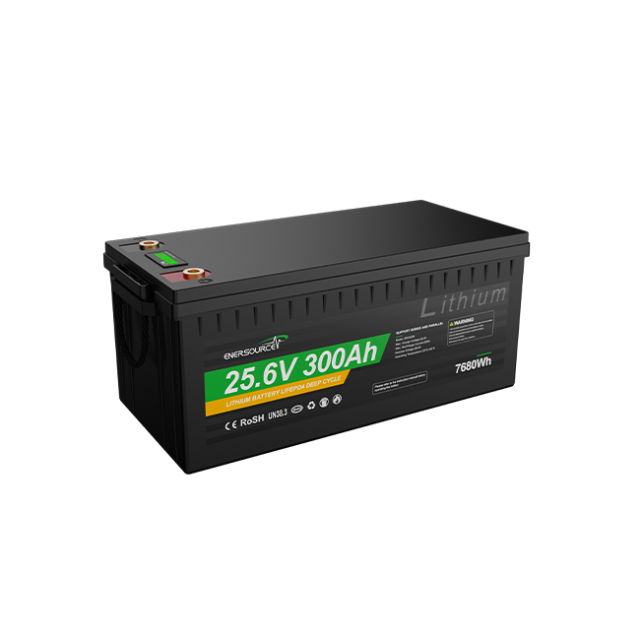 LiFePO4 Battery 25.6V 300Ah High-Capacity Long-Life Cycle for Solar Storage and RV Use