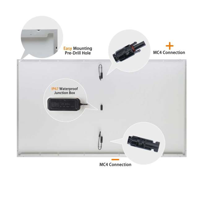 450W MICRO BALCONY SYSTEM Plug and Play Integrated Inverter for Home Garden Roof Solar Power Generation