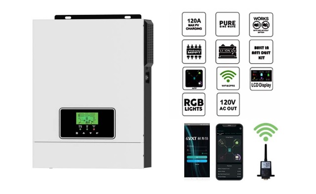 Pure Sine Wave 3KW 24V Off Grid Solar Inverter 80A MPPT Charger Built-in WiFi/GPRS for Home & Industrial Use NEXT