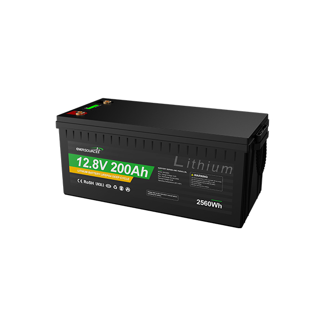 LiFePO4 Battery 12.8V 200Ah High Cycle Life for Solar Storage and RV Use