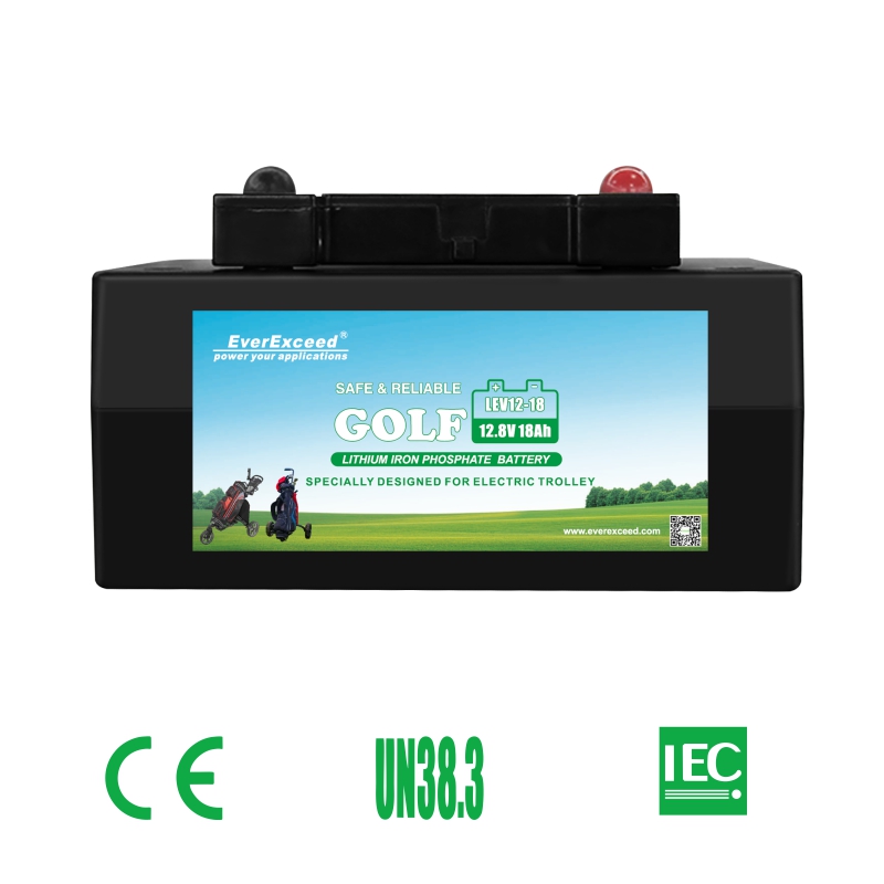 Golf Trolley Lithium Battery 12.8V UL Certified Lightweight High Cycle Life for Golf Carts EverExceed