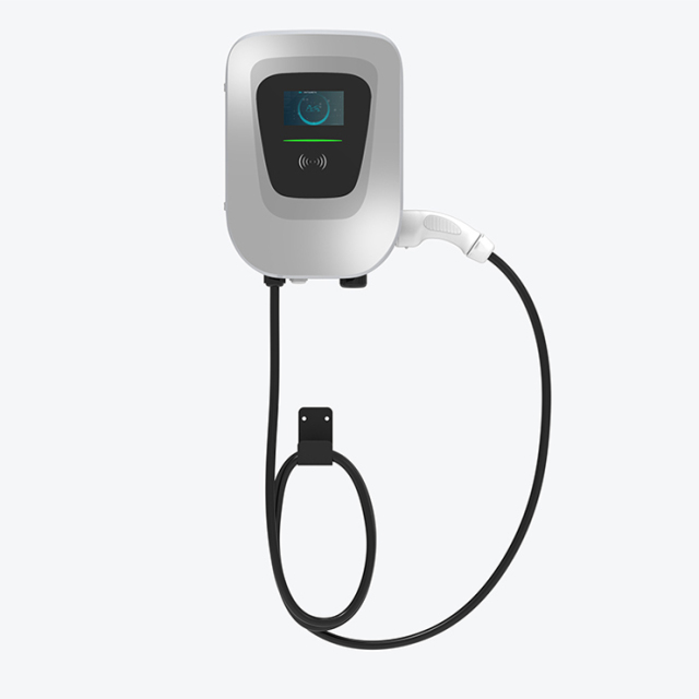 EV Household Charging Station 22kW 11KW 4.3 inch LCD Wall/Pole Mounted for Home Garage EV Charging