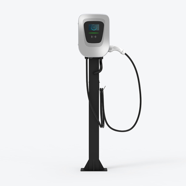 EV Household Charging Station 22kW 11KW 4.3 inch LCD Wall/Pole Mounted for Home Garage EV Charging