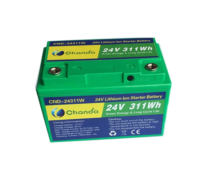 CND-24311 Starting Battery 25.9V 12Ah Lithium Ion with BMS for Heavy Vehicles and Electric Generators