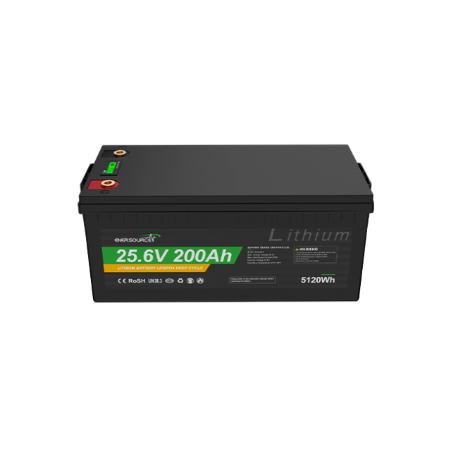 LiFePO4 Battery 25.6V 200Ah High Cycle Life for Solar Storage and RV Use