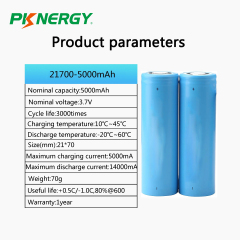 Li-ion 21700 5000mAh High-Capacity Long-Life Rechargeable Battery Cell for Drones, Electronics PKNERGY