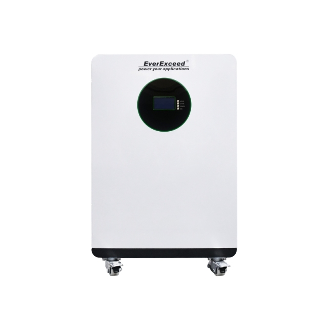 51.2V 16kWh LiFePO4 Floor-Standing Battery High Safety with BMS and Wheels for Home Backup Power EverExceed