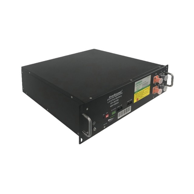 100ah Solar Rechargeable Lithium-Ion/Li-ion/Lithium Battery Pack Cell LiFePO4 High-Cycle Life 48V for Energy Storage Systems EverExceed