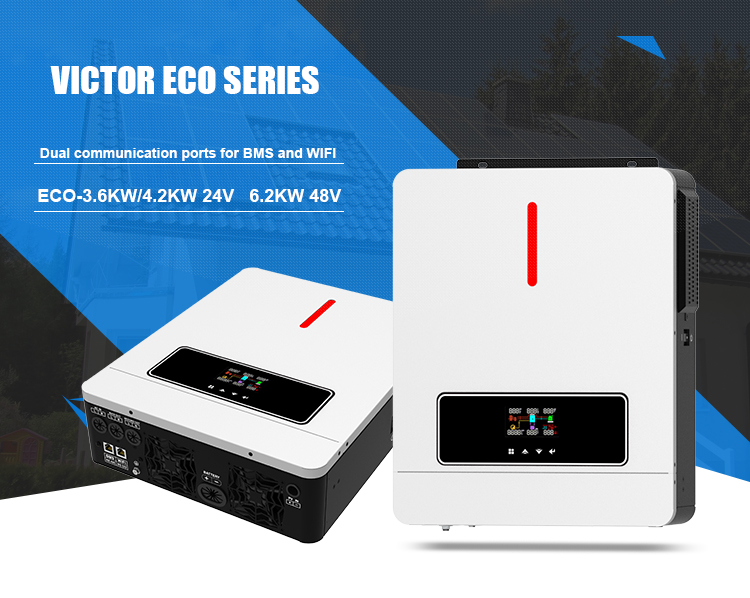 Solar Hybrid Inverter 60-450VDC MPPT 120A 3.6KW 24V Off/On Grid PV System