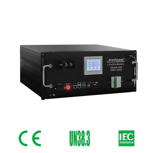 192V/240V High Voltage 4.8kWh & 6kWh ESS Lithium Battery Pack LiFePO4 25Ah for UPS and Substation Backup