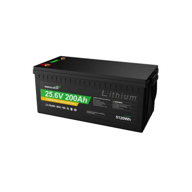 LiFePO4 Battery 25.6V 200Ah High Cycle Life for Solar Storage and RV Use