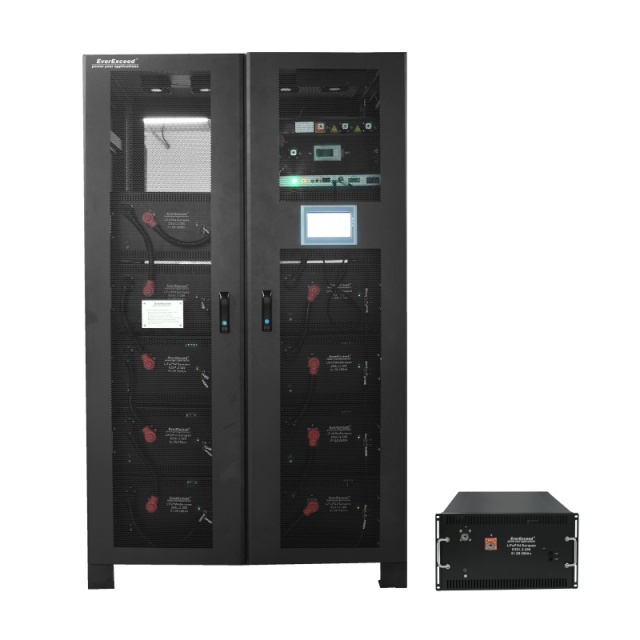 Modular 384V Rack-Mounted UPS Lithium Battery – 76.8kWh to 107.5kWh, Scalable & Smart LiFePO4 for Data Centers & Industrial Backup (EverExceed)