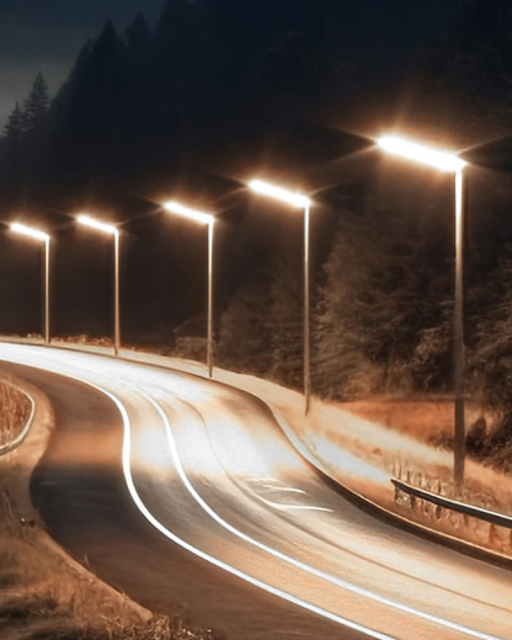 PM-06 Series Solar Street Light 15000LM Bridgelux LED 146W Panel 716WH Lithium Battery Outdoor Lighting
