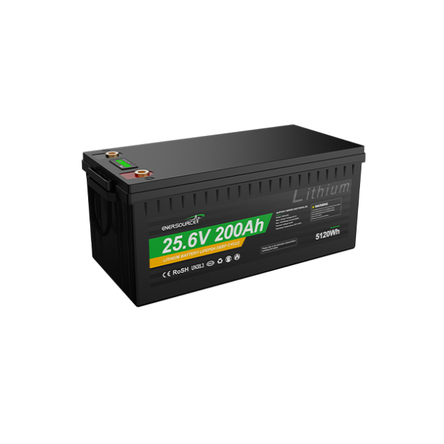 LiFePO4 Battery 25.6V 200Ah High Cycle Life for Solar Storage and RV Use