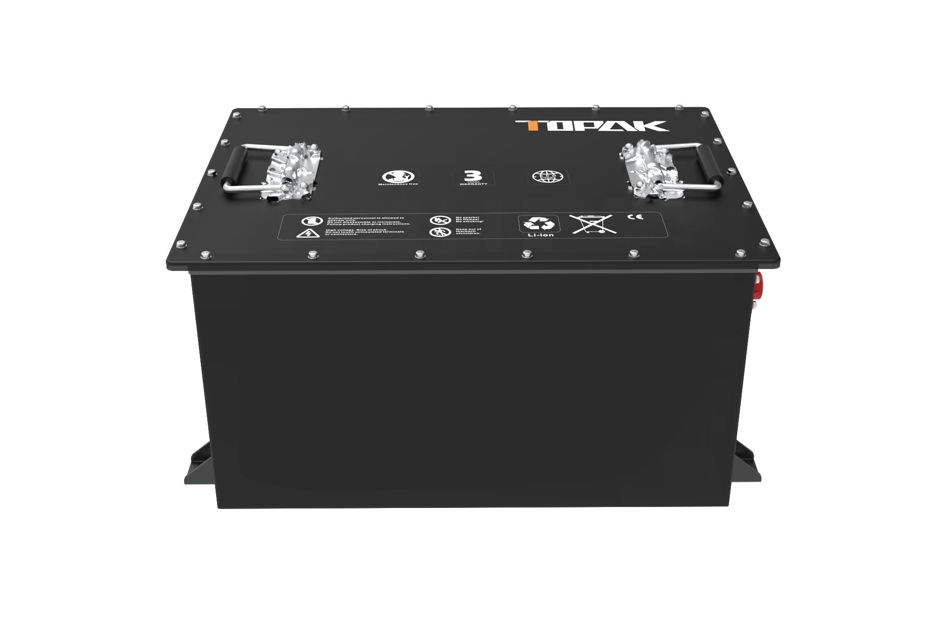 A1129 51.2V 105Ah LiFePO4 Battery 300A Peak, IP65 Waterproof for Golf Cart Topak