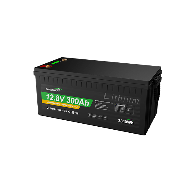 LiFePO4 Battery 12.8V 300Ah High Cycle Life for Solar Storage and RV Use