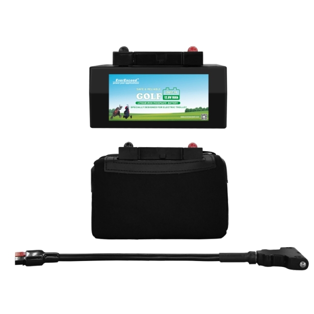Golf Trolley Lithium Battery 12.8V UL Certified Lightweight High Cycle Life for Golf Carts EverExceed