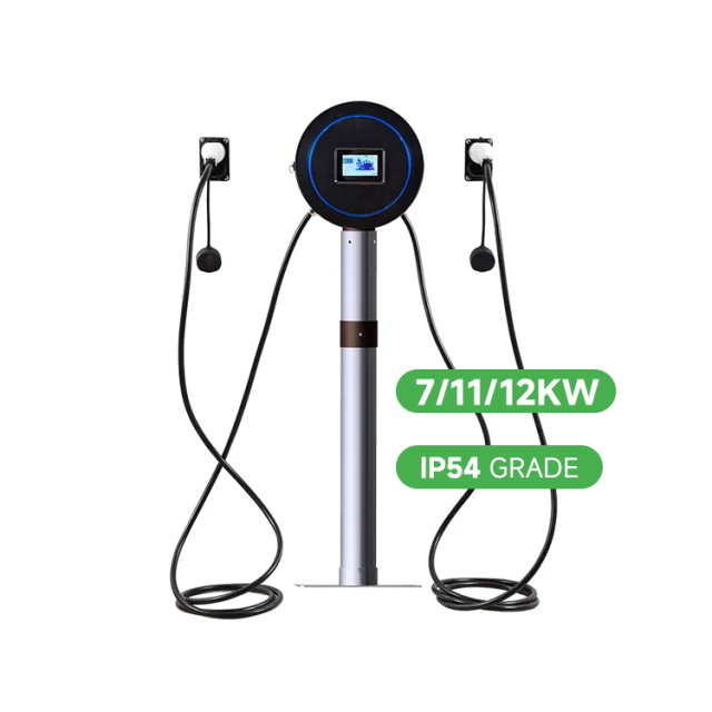 SUNWAY 7-22KW AC Round EV Charger IP54 Rated Smart Charging Station with Wi-Fi/4G/LAN for Home and Commercial Use